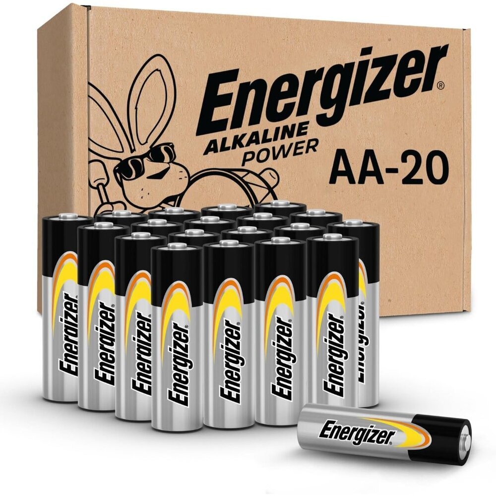 AA Batteries Alkaline Power, 20 Count Alkaline Double A Battery Pack